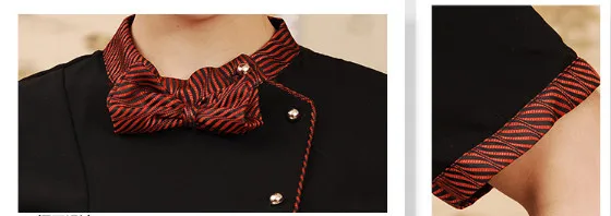 Custom design waiter and waitress uniform