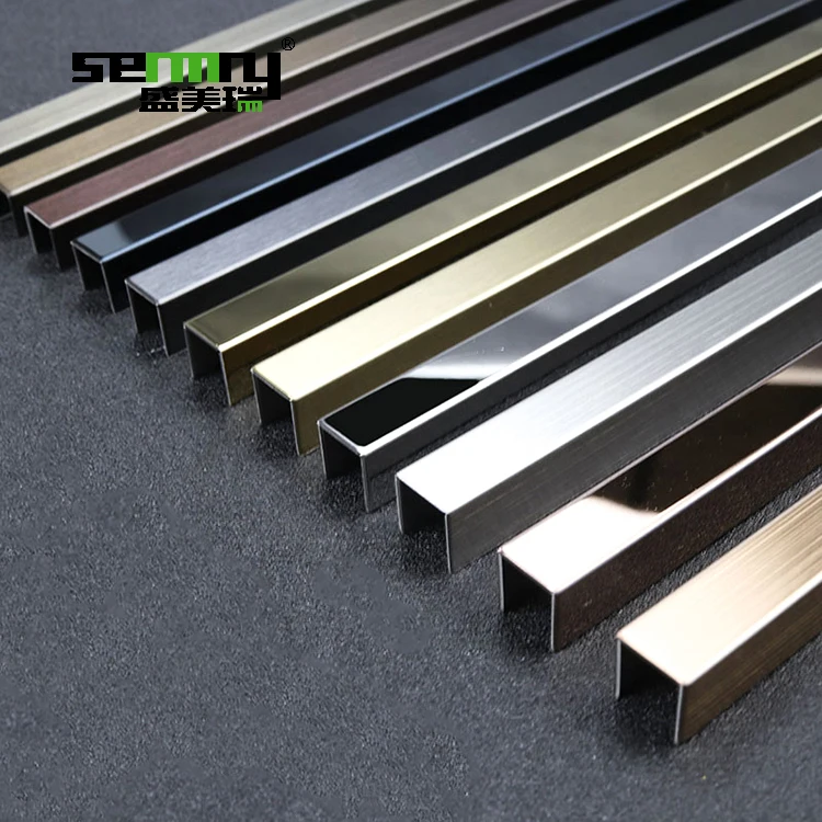U Shape Channel Tile Trim Design For Dining Wall And Ceilings Stainless Steel U Tile Trim Corners