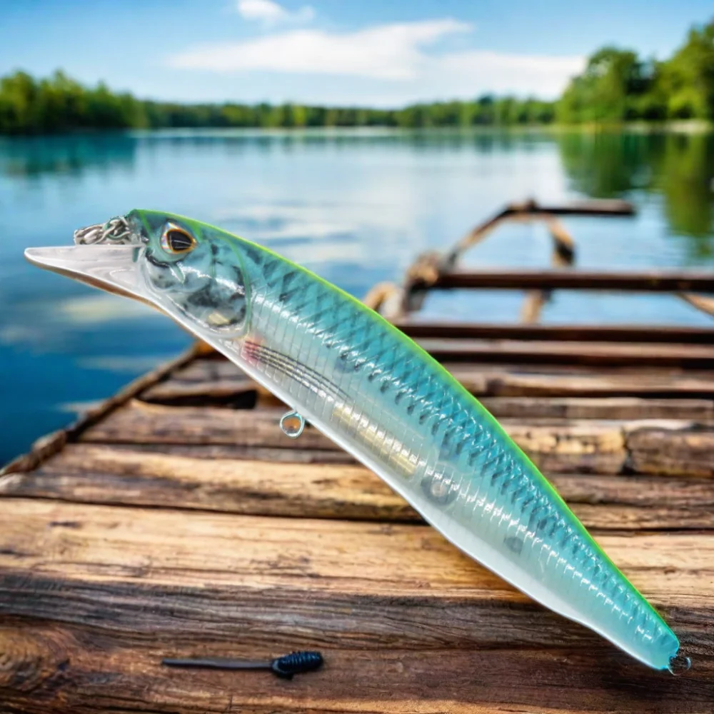 New 116mm 20g 3D Slow Diving Jerkbait Heavy Wobbler Saltwater Hard Fishing Lures Plug Minnow for River and Lake Fishing