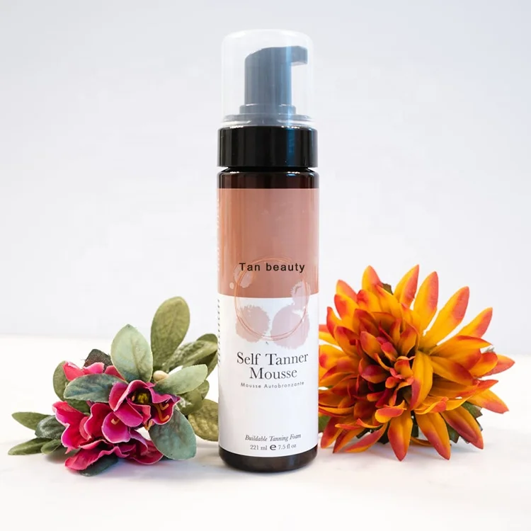 private label  Lightweight 100% Fake  Natural Self Tanning Active Mousse Dark fake tan