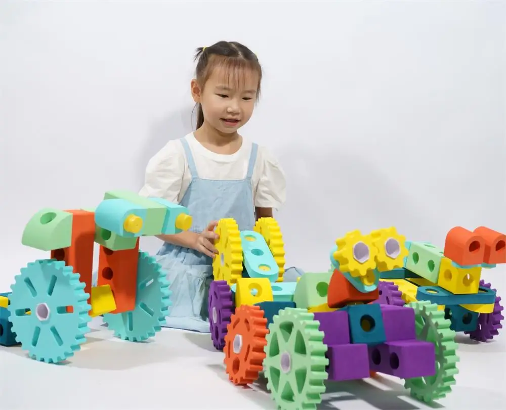 From Manufacturer Learning Children Gear Building Block Construction Toy Intellect Blocks Set
