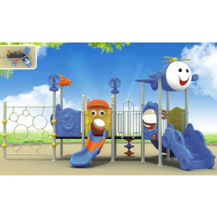 Plastic slide for preschool plastic toys playground Outdoor Playground Equipment For Kindergarten