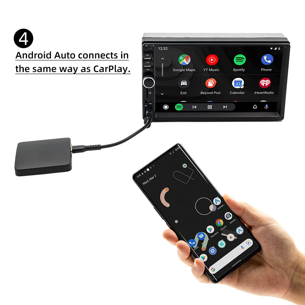 H001 2 In 1 carplay converter box for original car wired carplay Wireless Android Auto Carplay Adapter dongle