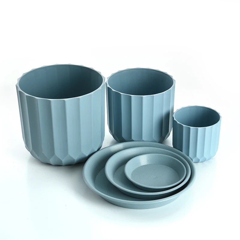 RedecoModern Durable Ceramic Matte Flower Pot Wholesale Bonsai Pots White Cylindrical Craft Plant Pots Indoor