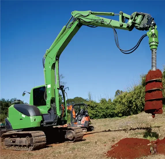 Excavator Skid Steer Backhoe Loader Hydraulic Drilling Earth Auger Drill Post Hole Digger