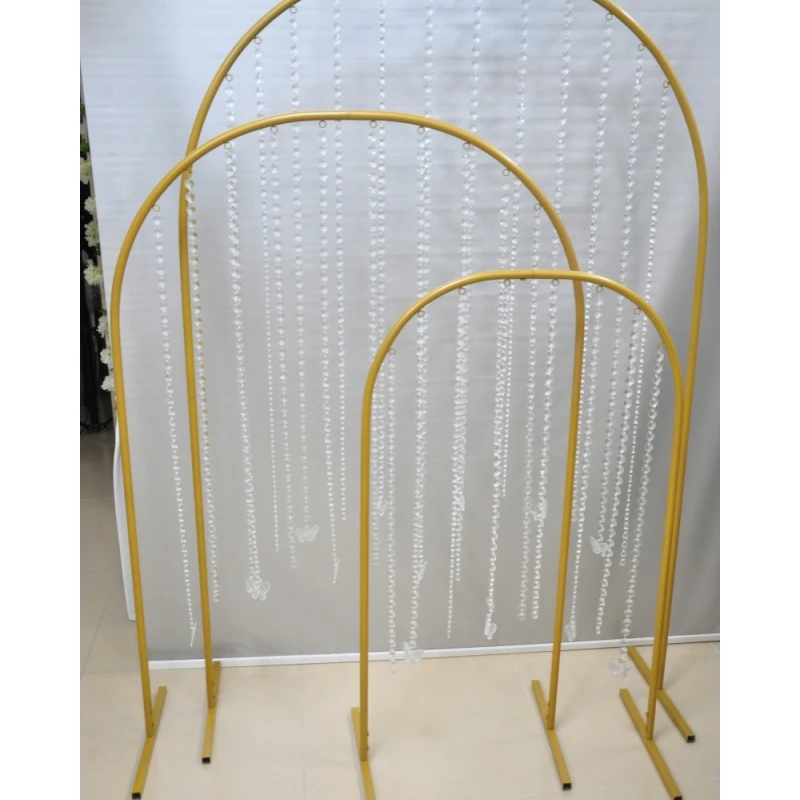 Factory direct sale Single tube arch planter Gold Metal Arch Wedding Garden  Arch trellis for Bridal Party Decoration