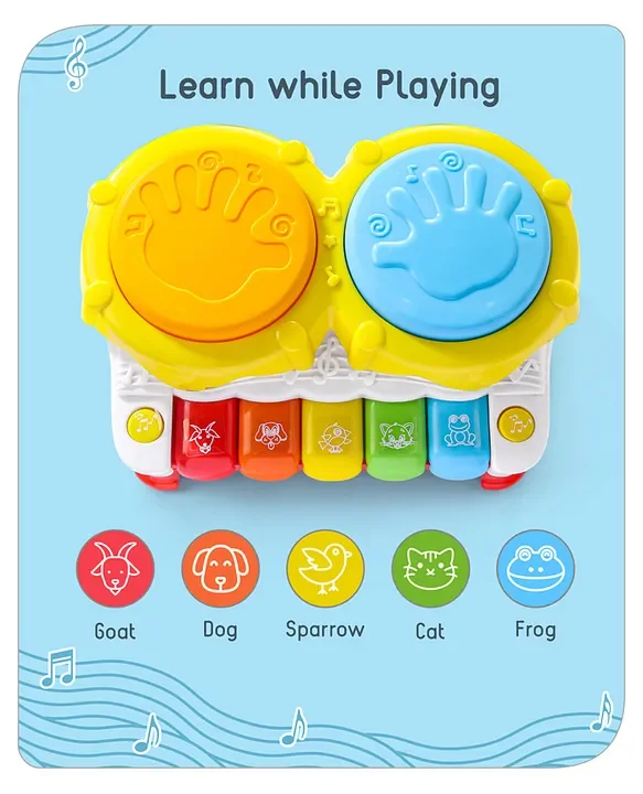 Bright Colorful Musical Keys Mini Piano Xylophone Musical Play Set