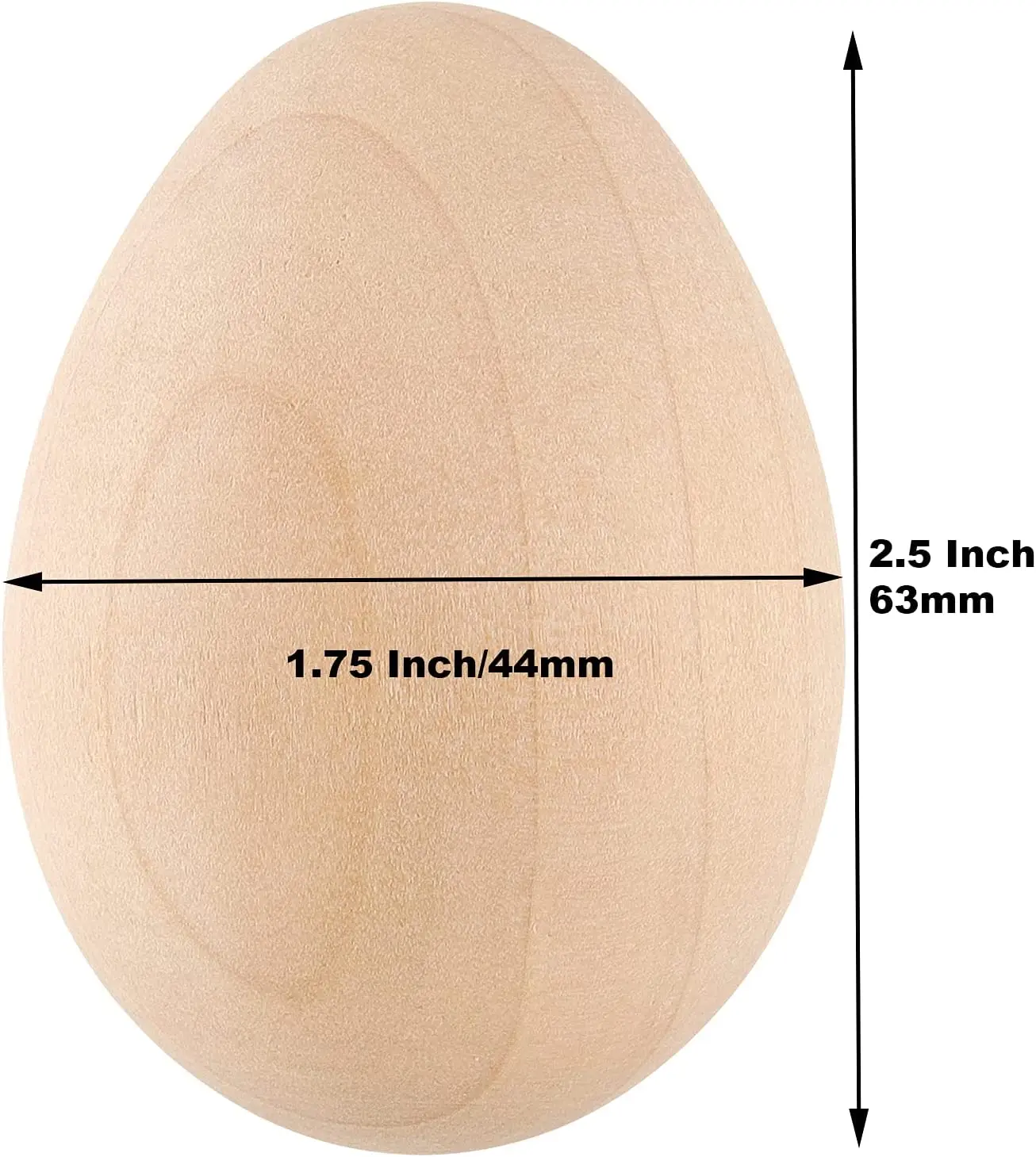 2x1inch Wooden Eggs Unfinished Wood Easter Eggs Smooth wood craft diy gift home decoration