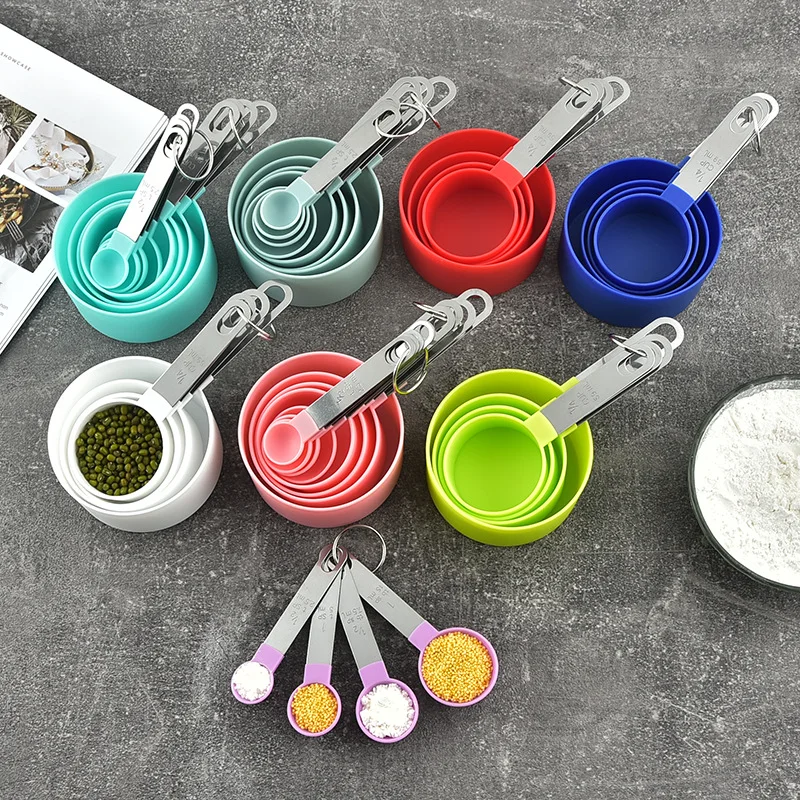 8 Pieces Set Kitchen Cooking Measuring Tools Bakery Baking Measuring Cup & Spoon
