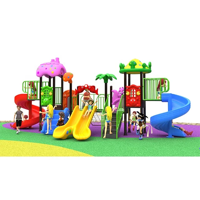 Large New Design Eco-friendly Outdoor Playground Plastic slide kids sliding toys For Children