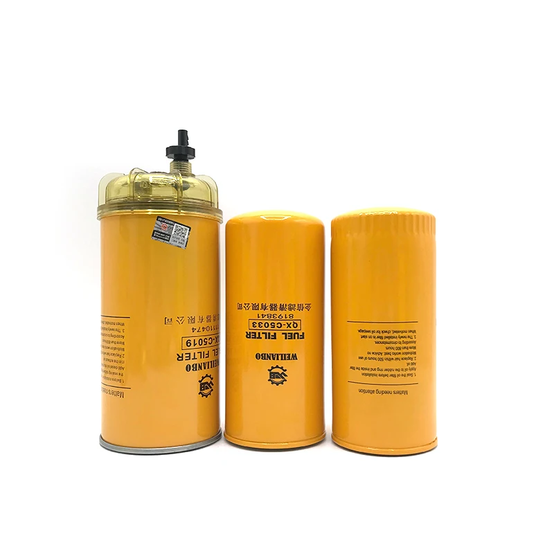 Excavator air filter excavator hydraulic pilot filter for sdlg spare parts 6205 6210 6225F excavator diesel oil filter set