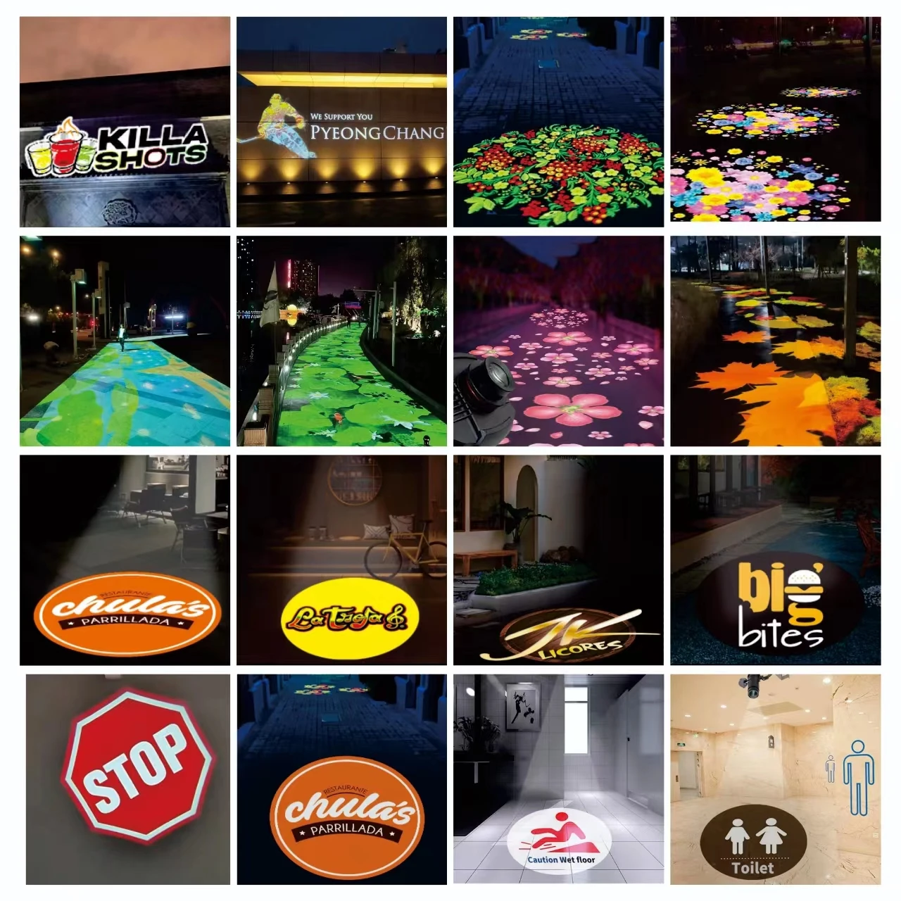 Safety sign advertising 40w Floor Led Outdoor Gobo Projectors Customize Logo Projector Floor Lamp Advertising Lights