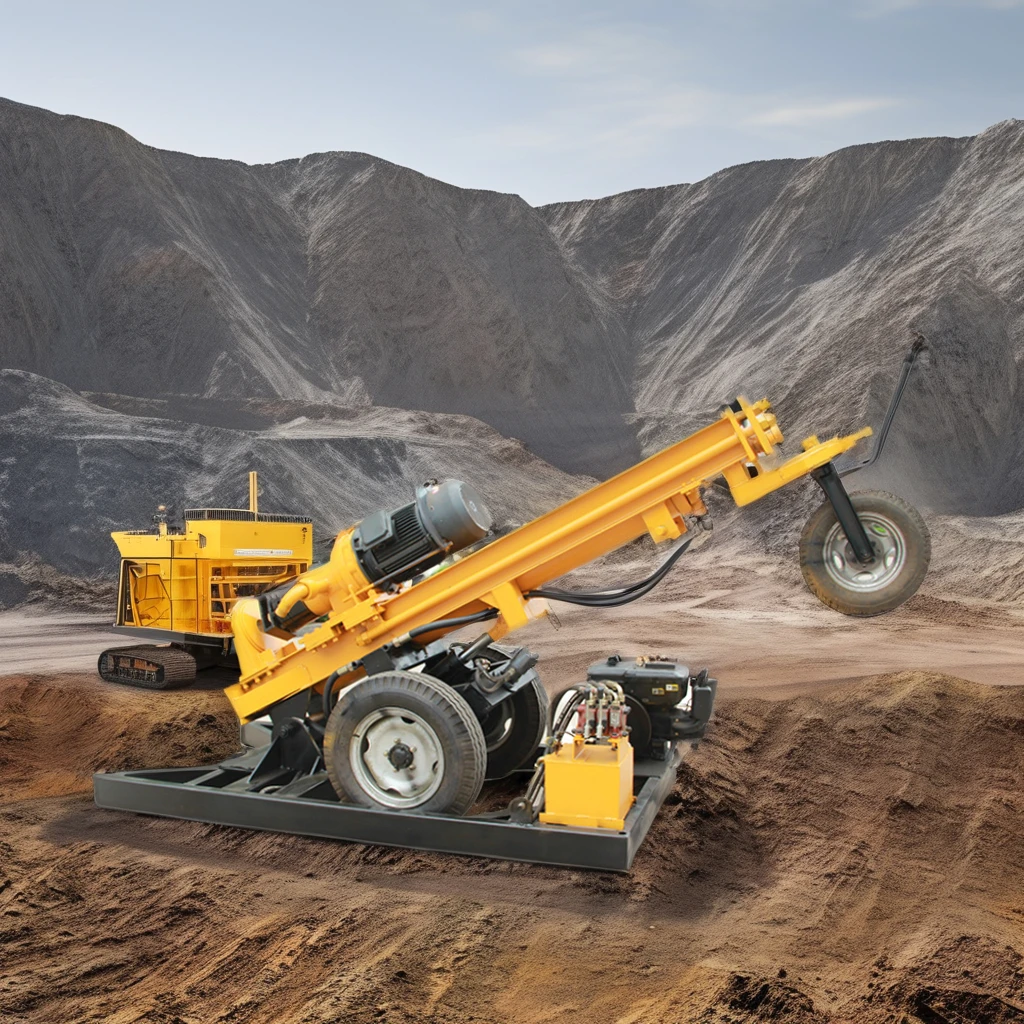 Hydraulic Portable Water Well Drill Rig 100m-150m Borehole Machine 25-35hp Truck Mounted Drill Rig Deep Machine Mining Machine