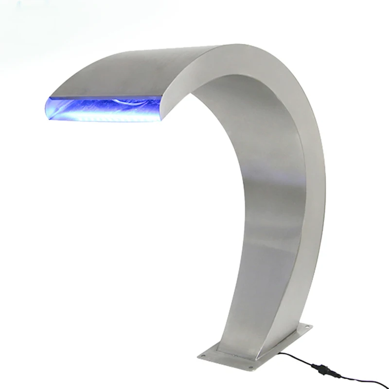 pond decoration stainless steel pool spout mirror water fountain small indoor waterfall