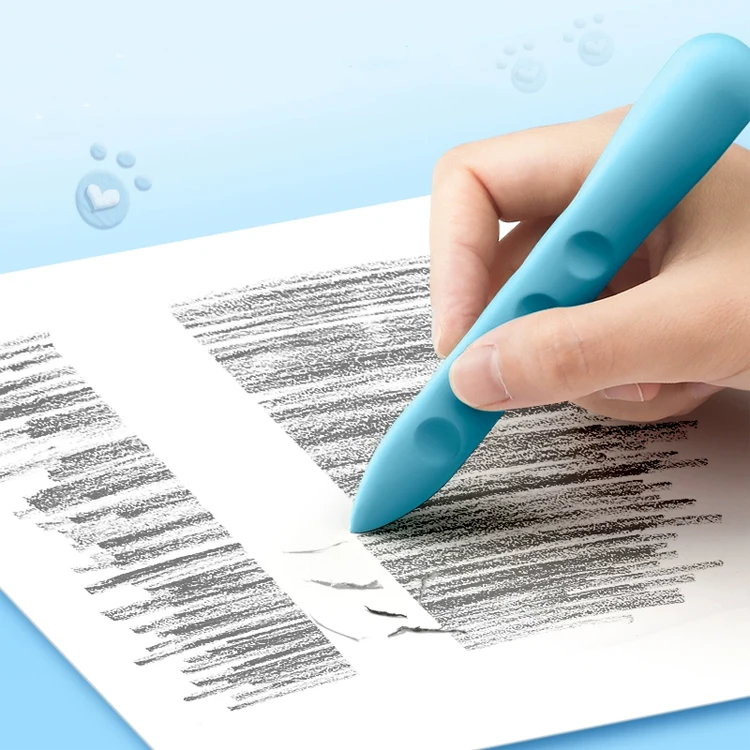 New Design Holey Eraser Macaron Color Crayon Shape TPR Material Rubber Eraser for Kids