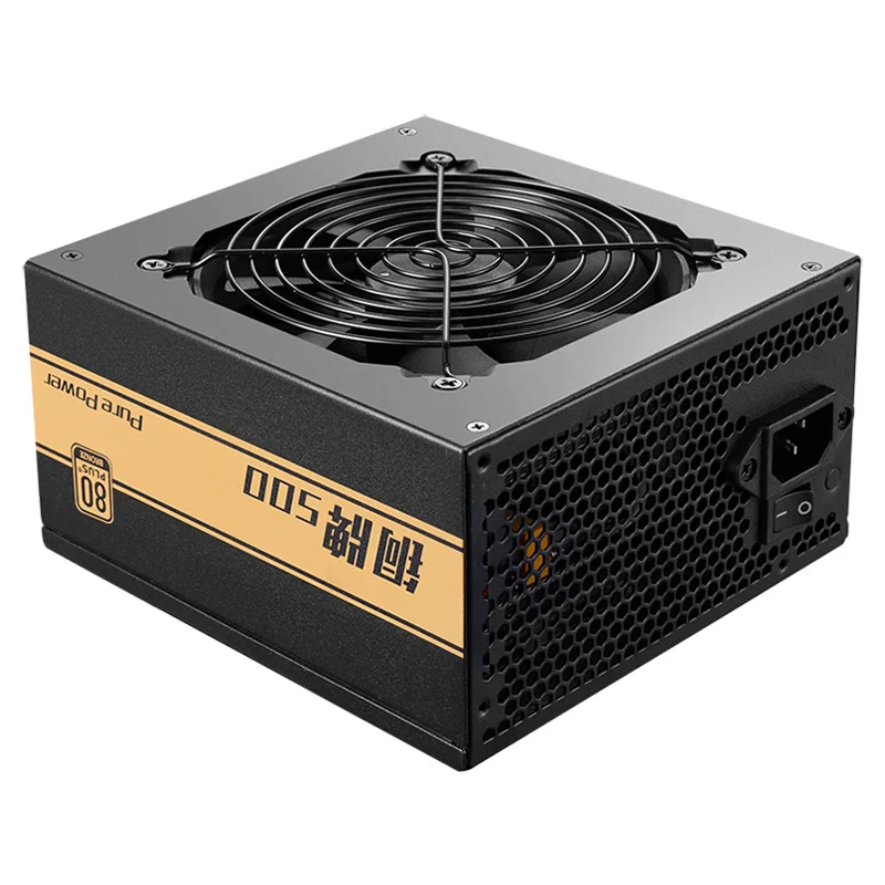 Bronze 80 plus 500W pc power supply cheap economic atx power supply oem real wattage psu