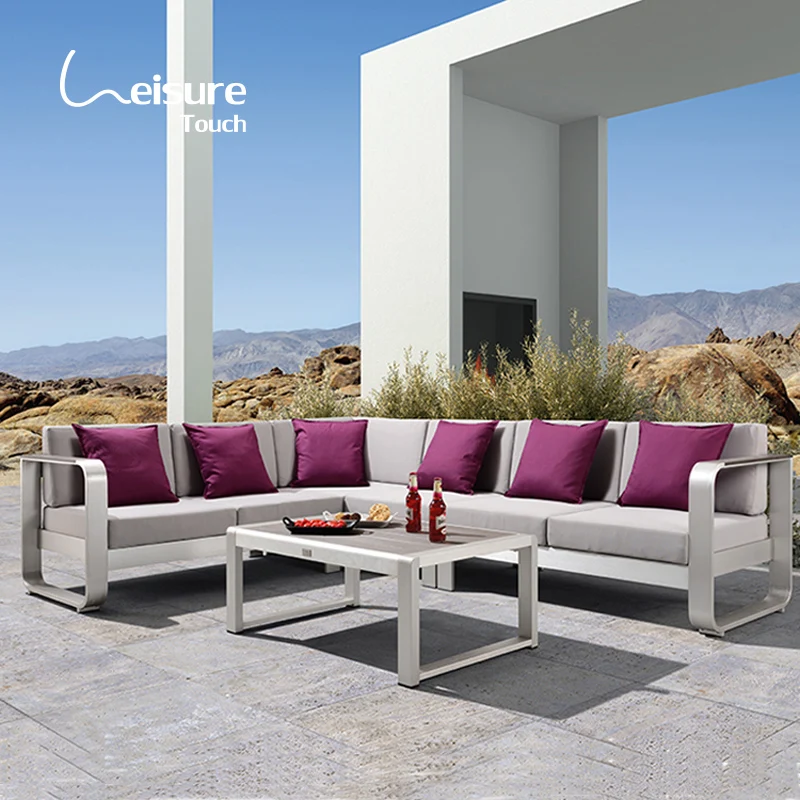 Bistro modern modular sectional sofa set  muebles exterior  outdoor patio furniture