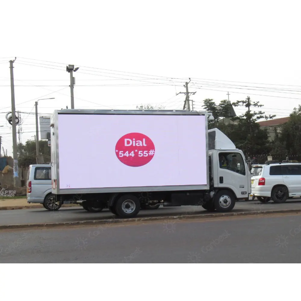 Mobile Led Truck Display Screen Van Advertising Billboard Sign Board With Steel Structure For Sale