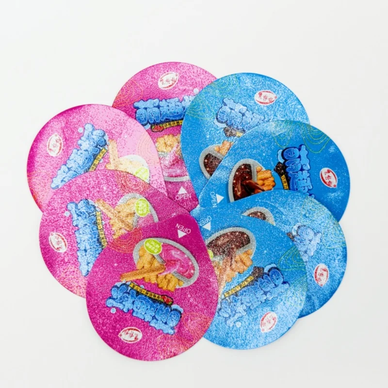 Custom Design 65mm 75mm 88mm 118mm Diameter Die Cut Aluminum Foil Yogurt Lid