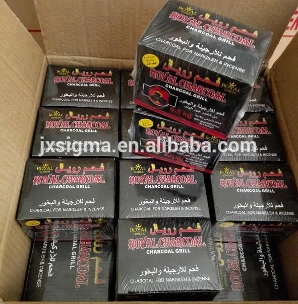 Sigma smokeless Arab Jordanian royal charcoal 500gram flat charcoal for shisha hookah