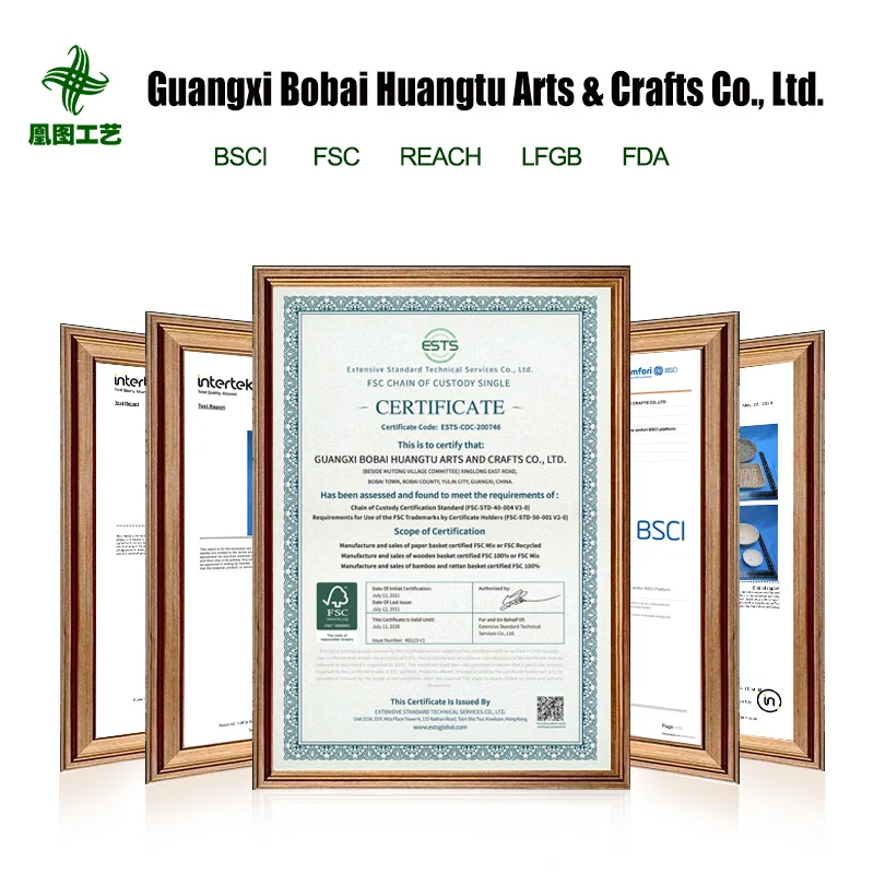 Huangtu Macrame Storage Baskets Shelf basket wicker storage Organizer basket for Living room