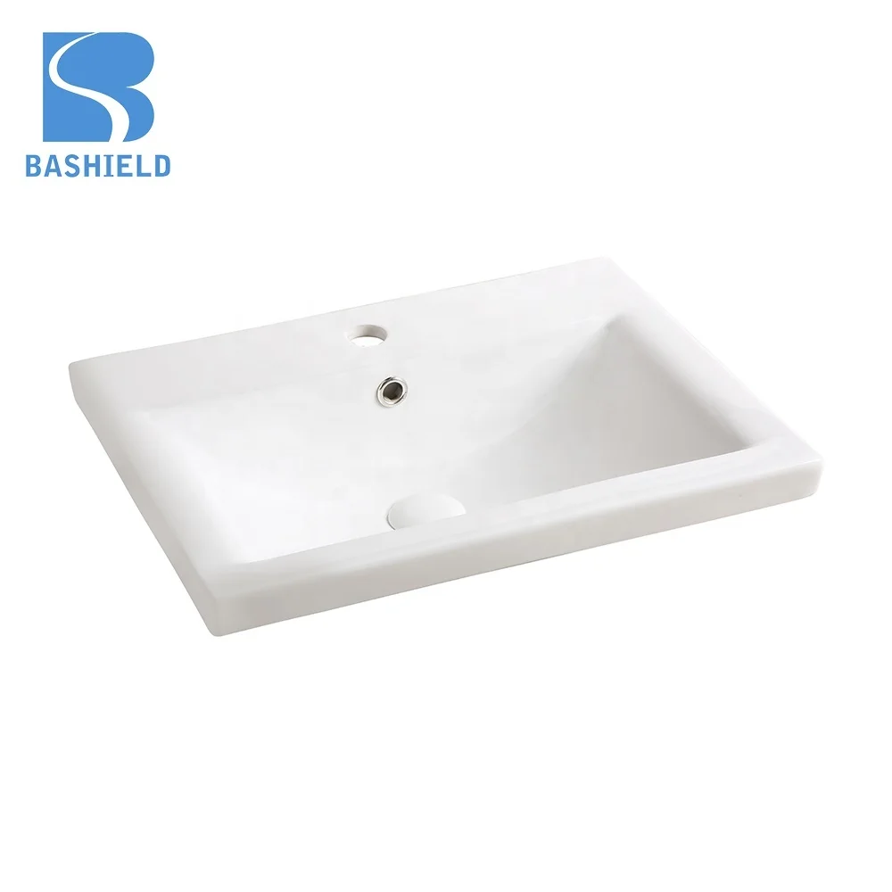 High Quality Low Price Undercounter Rectangular Flat Wash Basin
