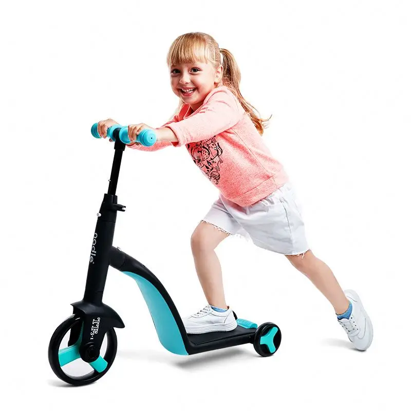 High Quality Cheap Best Sale Children Kids Child Baby Outdoor 3 Three Wheels 2 In 1 Toys Kick Scooters Foot Scooters