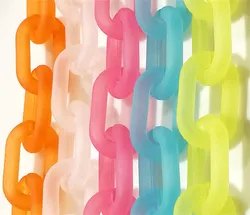 Acrylic Multiple Color Bag Accessory Big Chunky large  matte Plastic Chain for Lady