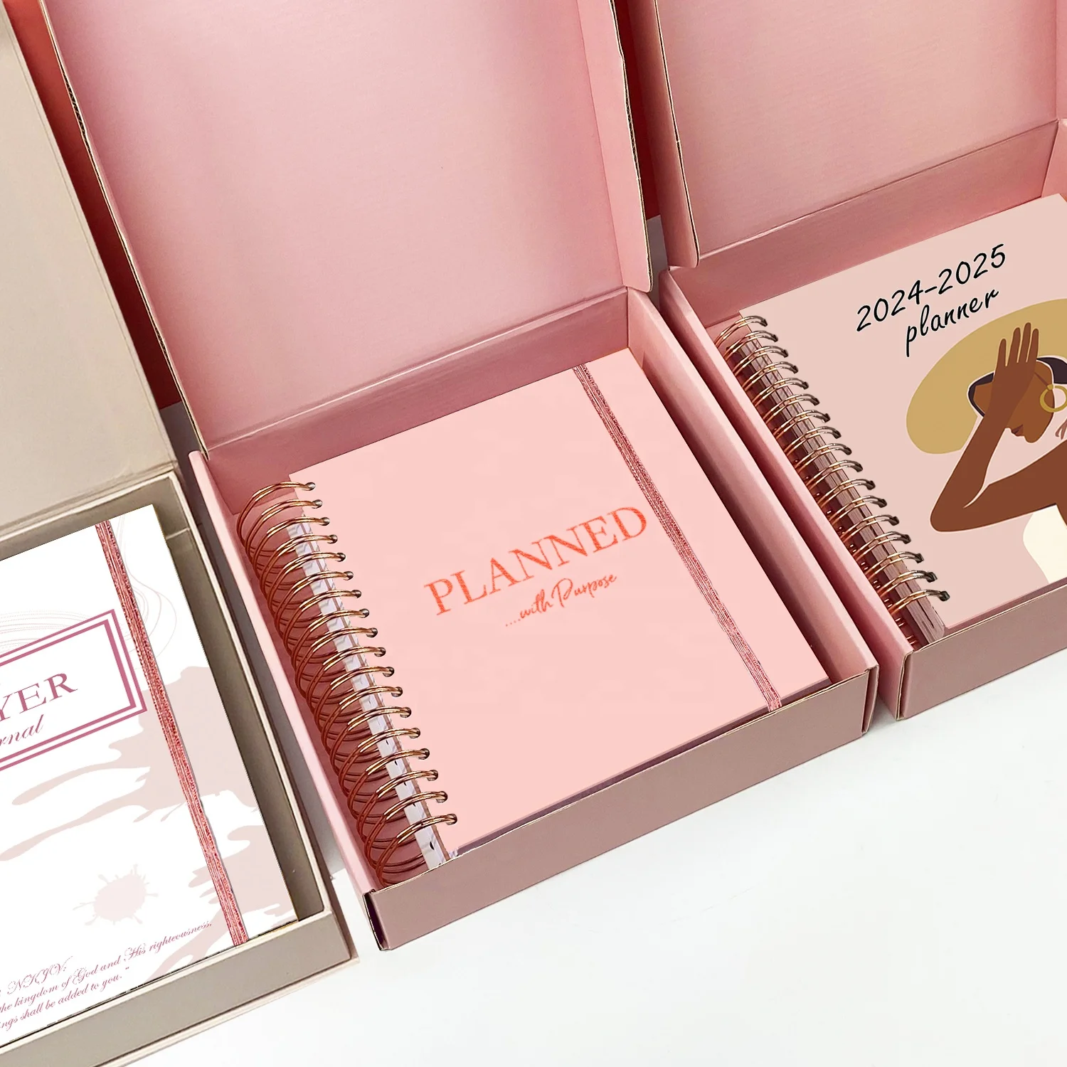 2025 2026 печать логотипа на заказ спиральная цель Ежедневный дневник повестка дня книги блокнот планировщик журнала с коробкой