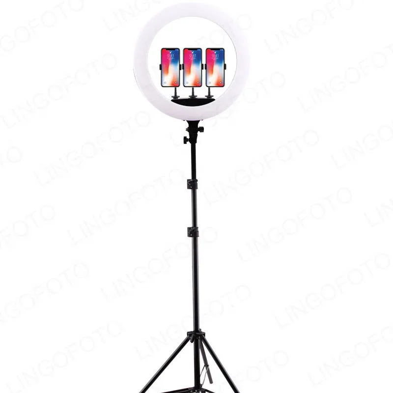 18 Inch R1 Fill Light With 160/210cm Tripod And Three Mobile Phone Holders UC9784 UC9785