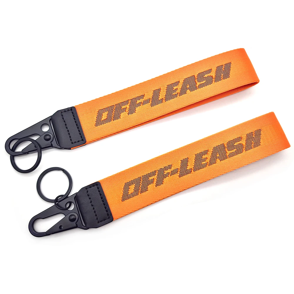 YYX Jacquard Lanyard EDC Nylon Keychain With Olecranon Carabiner Hand Wrist Strap Keychain