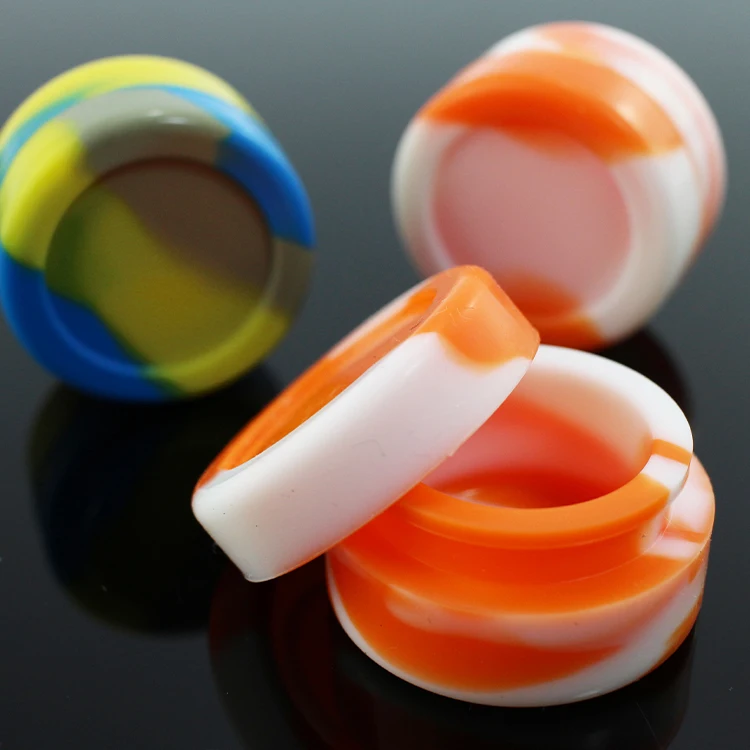Amazon Hot Sale Food Grade Stackable Non-Stick Mini 2ml Silicone Oil Wax Container For Wax