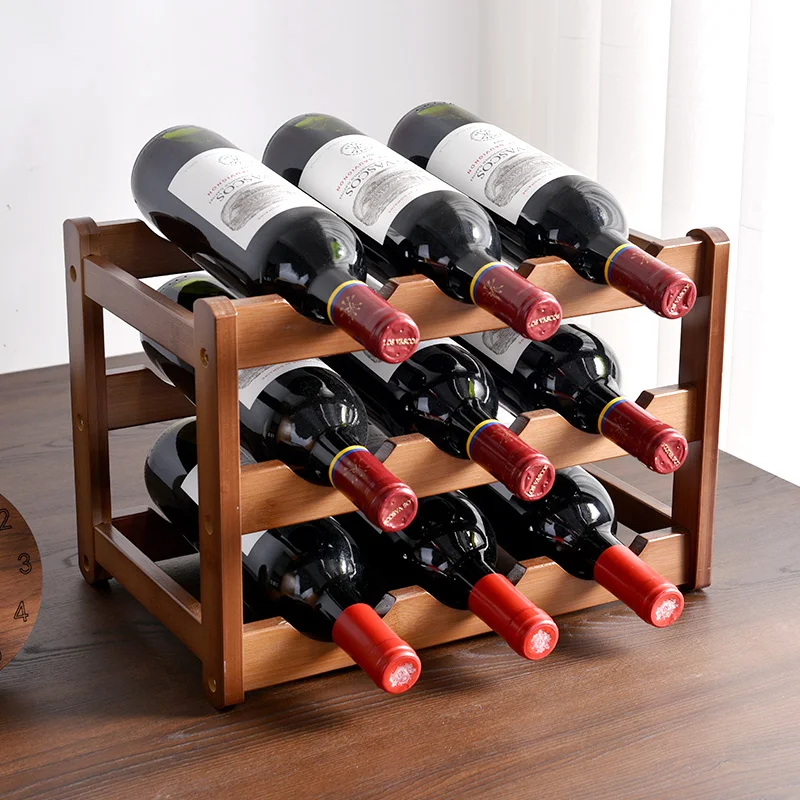 
9&12bottles Creative Vintage Wire Rack Wine Display Rack Storage Bottles Rack Stand Cup Holder Home Accessory 