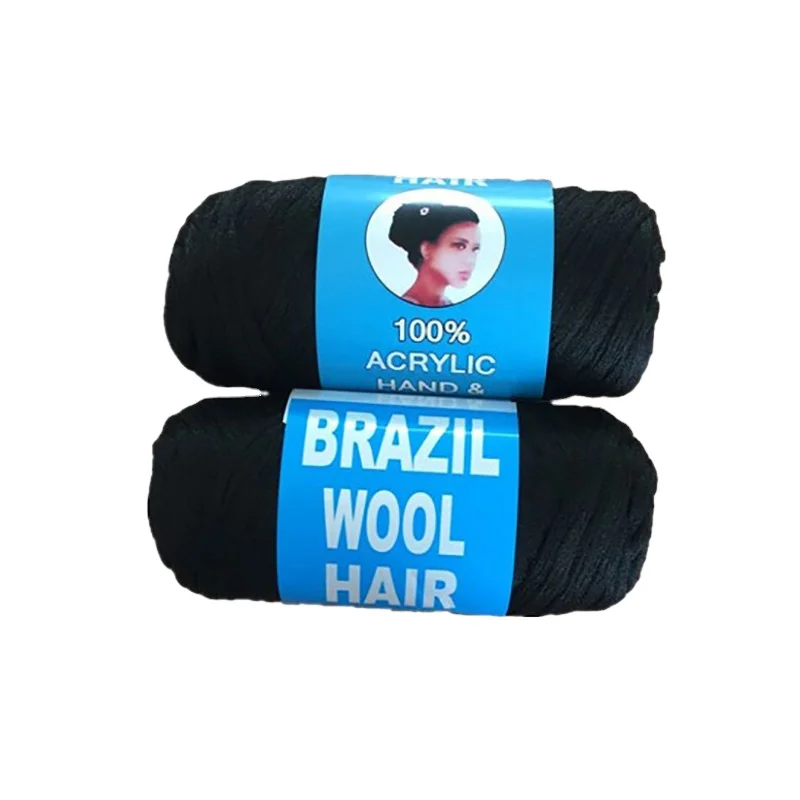 High quality black Anti-UV High Tenacity Brazilian wool hair yarn On Cone pp yarn 2500