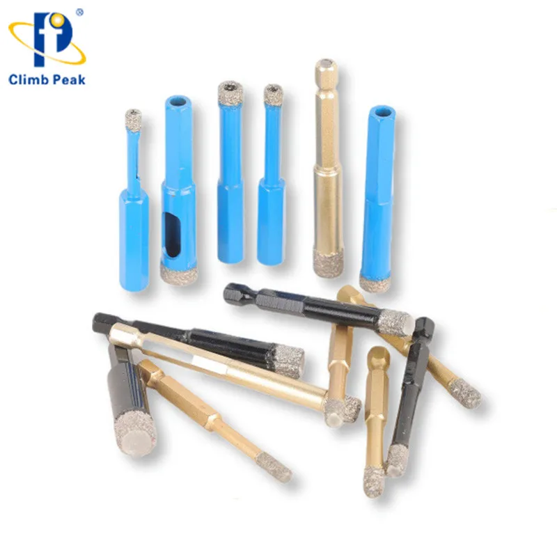 Hex Shank Vacuum Brazed Drill Bit Diamond Drills Dry Core Bits Marble Tile Glass Stone Drill Bit DIY Tools Anger Grinder