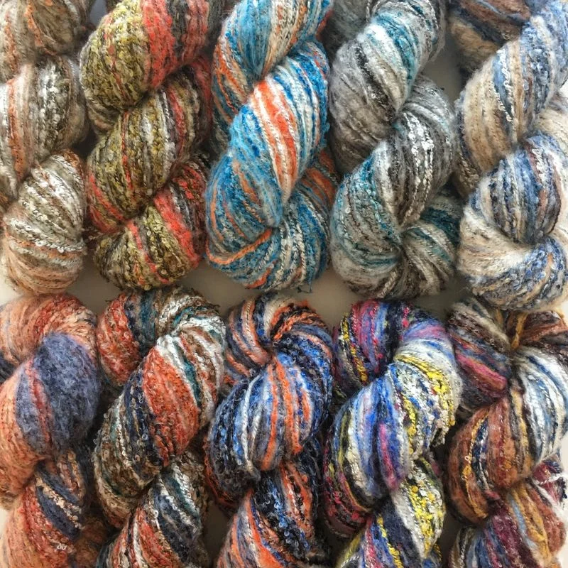 Lotus Yarns Cheap New Multi color Yak Wool  Blended Hand Knitting Loop Yarn 100g 300m/328yds  For Sweater