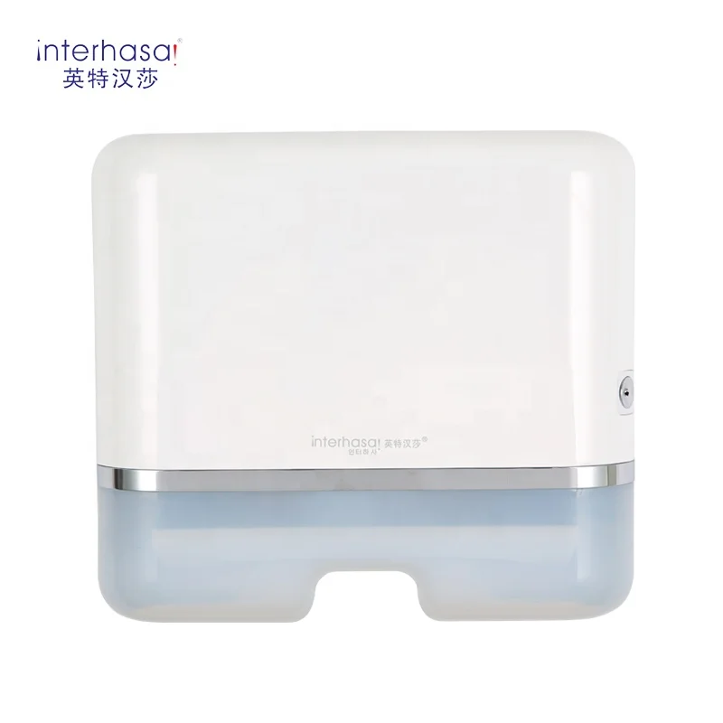 Interhasa Wall mounted ABS Multifold mini Hand towel dispensers paper towel dispenser Single Dispensing Compact Design white