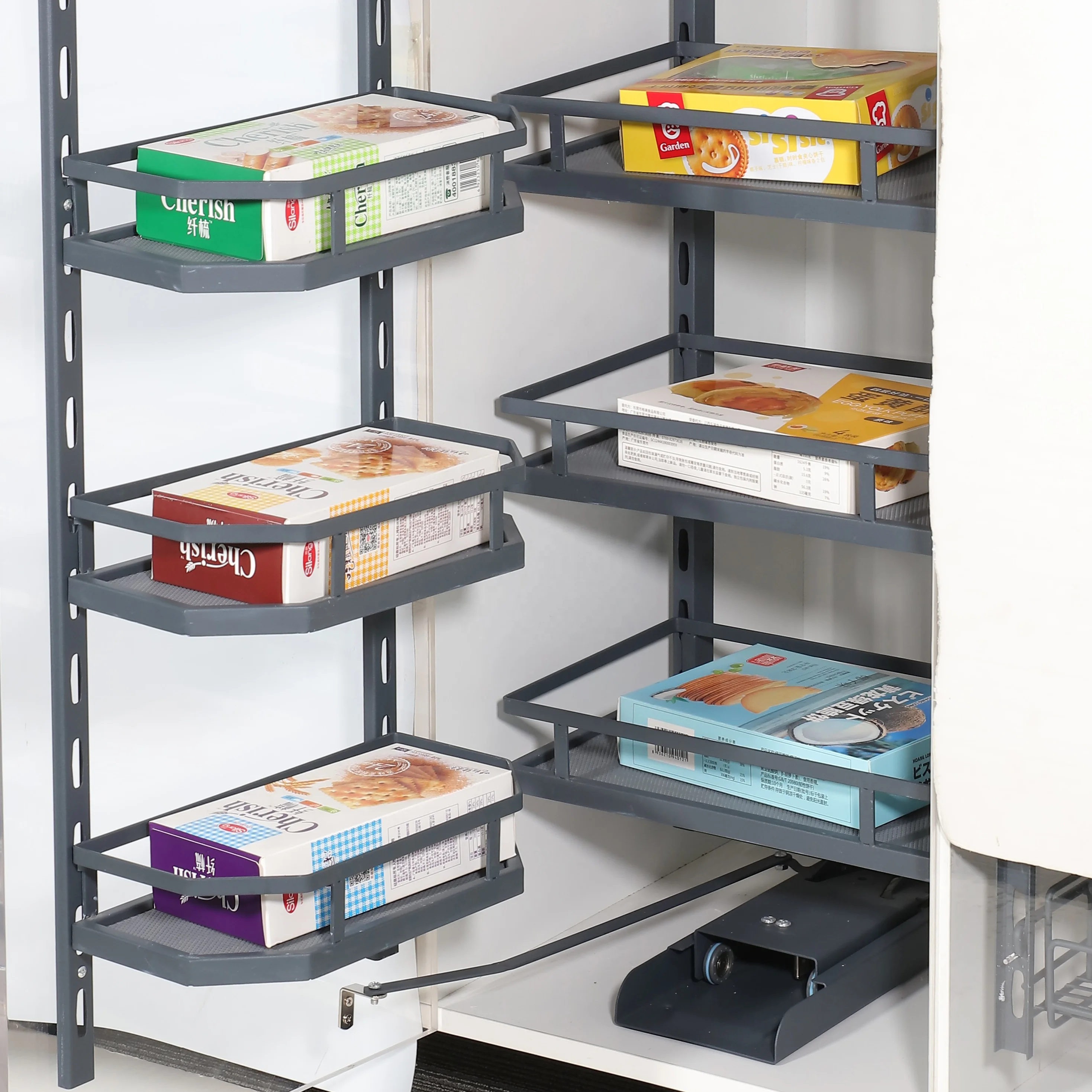 Gruwill 2 4 5 6 Layers Modern Corner Pantry Kitchen Storage Cabinet Kitchen Pull Out Basket Pull Out Pantry Basket Unit