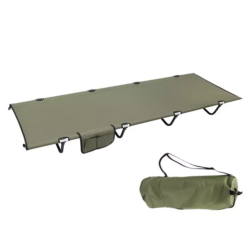Outdoor lightweight foldable aluminum bed 600D Oxford cloth single size camping bed