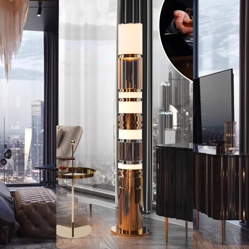 Designer Marble Decorative Luxury Floor Lamp Living Room Hotel Lobby Post-modern Stacking Floor Lamp