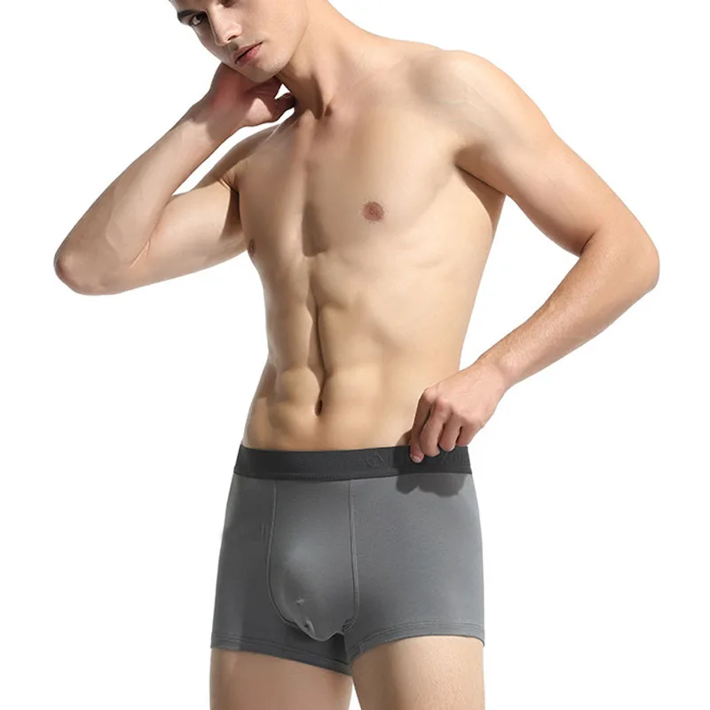 Mens Underwear Soft Breathable Boxer Briefs for Men Bamboo Viscose Underwear