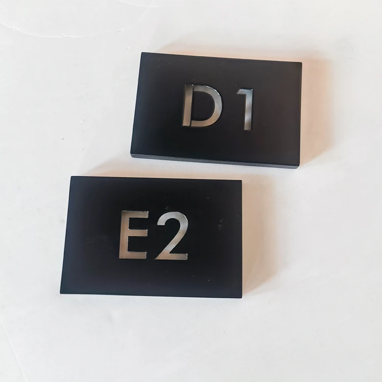 New Design Custom Waterproof Commercial Doorplate Number Embossed Door Number Plate