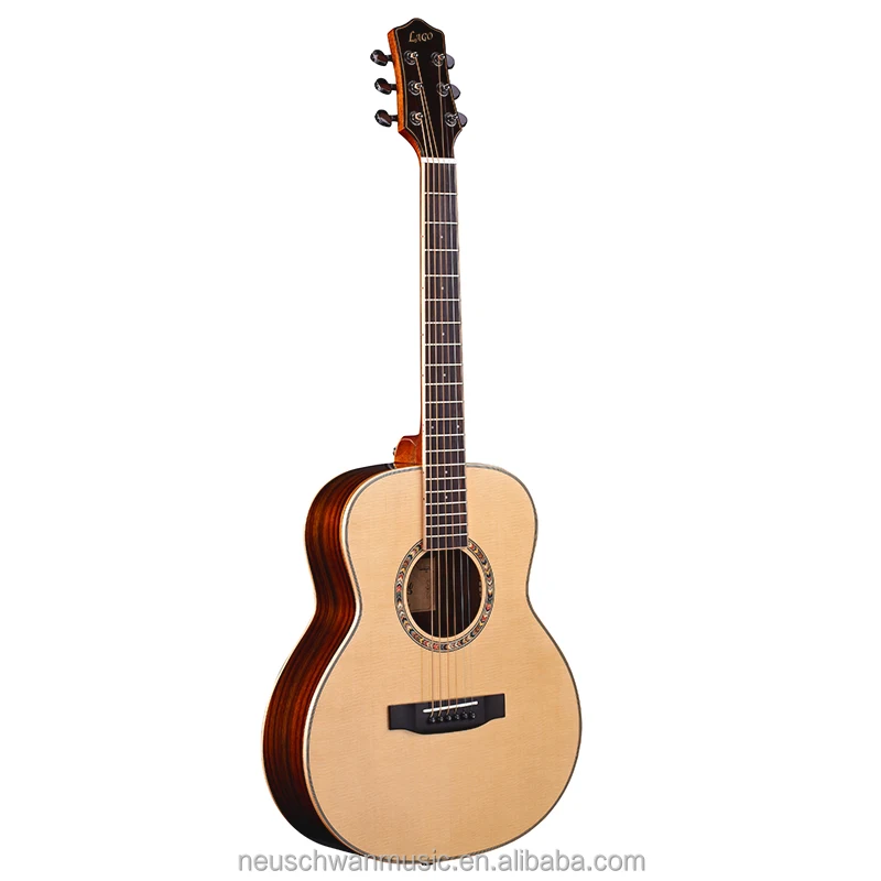 38 inch acoustic guitar travel guitar solid top Spruce top Indian Rosewood OEM Acoustic Guitar