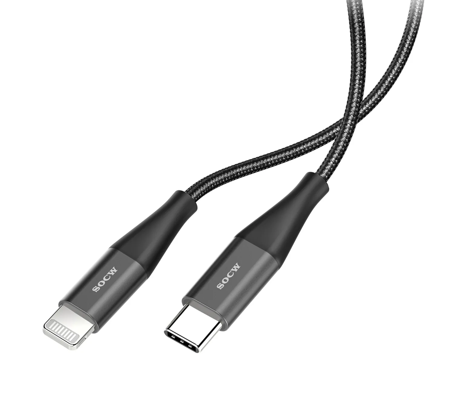 
MFI certificate C94 PD fast charging Type c to lightning data cable 18W with kevlar braided 