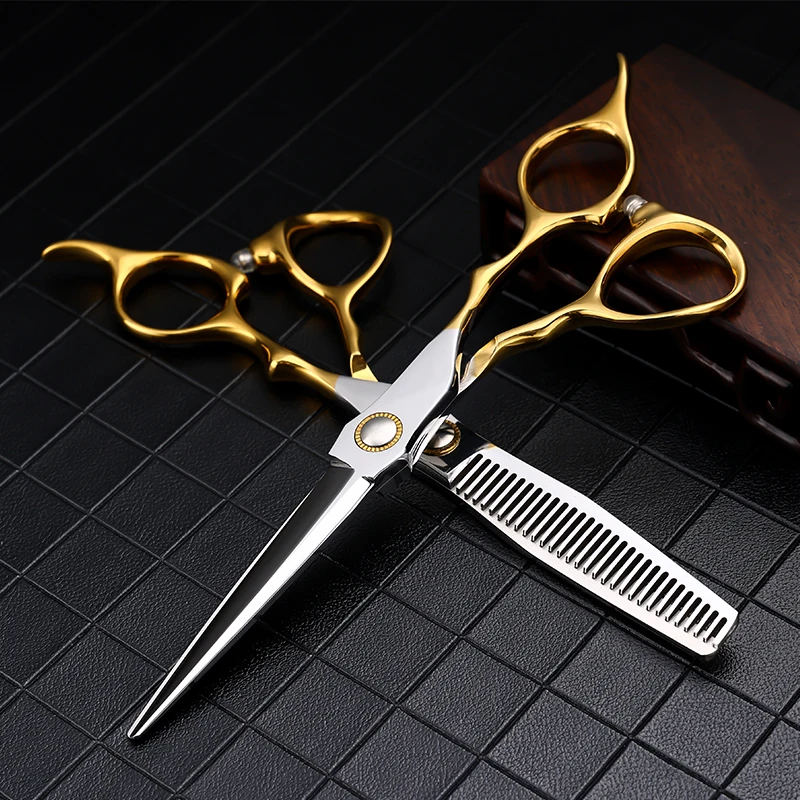 New Design Pipe Kit Kevlar Professional Scissor Bumper Cutting 7 Inch Cheap Quality Barber Hair Scissors