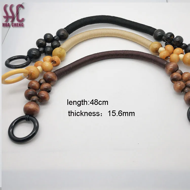 Fashion Wooden Pearl Handle,vintage Wooden Handle Bag Handle for Handbag Guangzhou