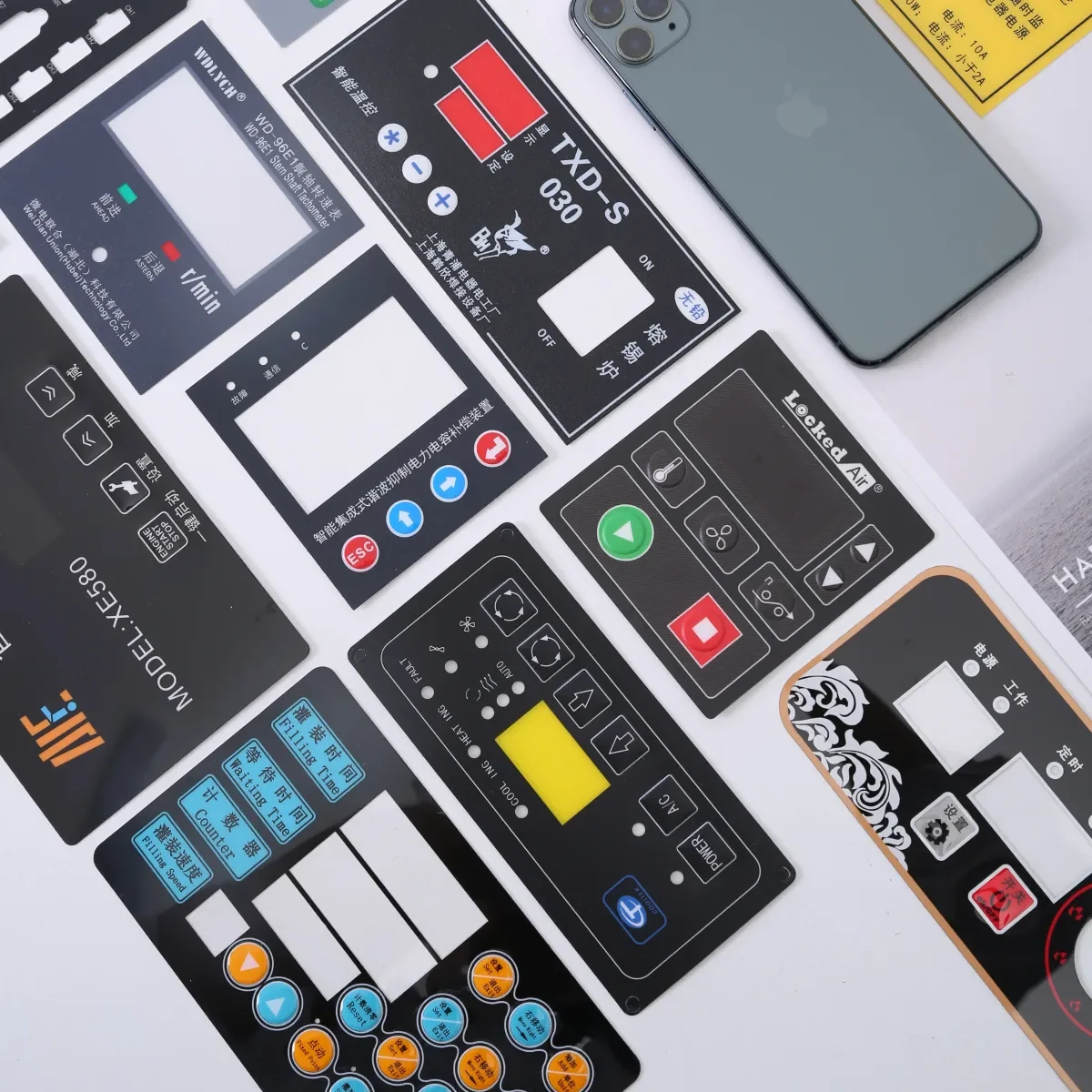 High Quality Wholesale Custom Strong Adhesive Printing Button Switch Membrane Control Panel PVC stickers