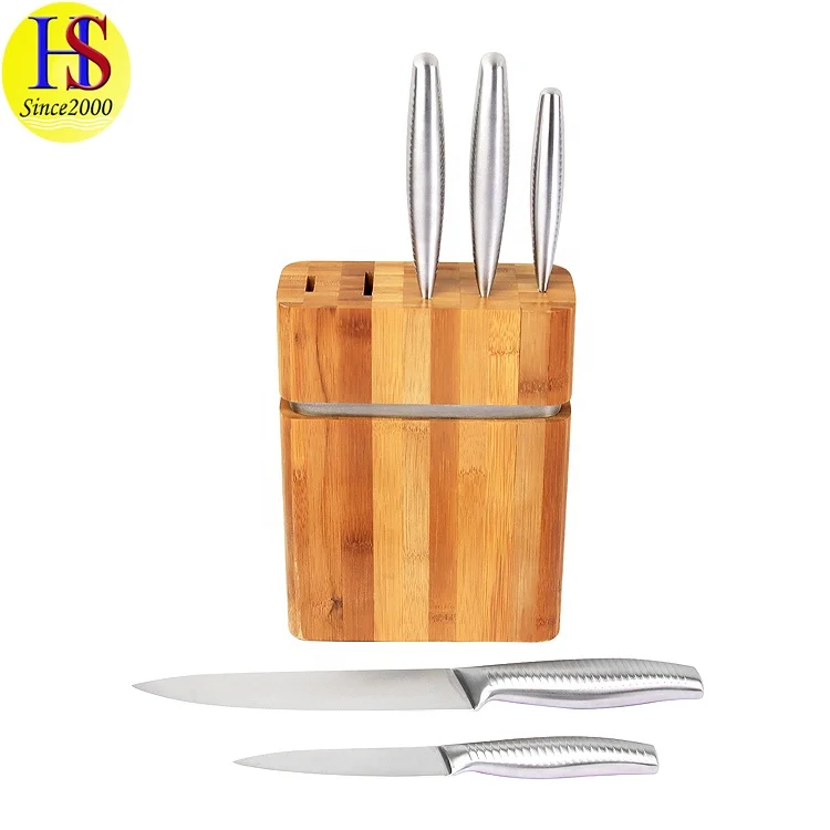Household Professional 6PCS Stainless Steel Kitchen Chef Knife Set with Classic Hollow Handle