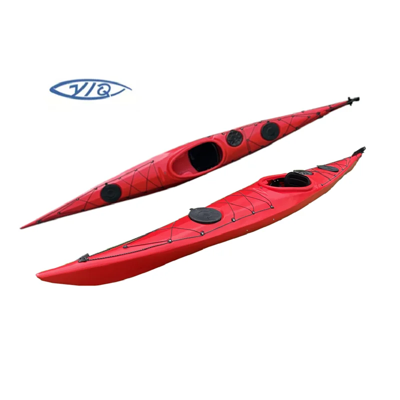 5m Whole Sale Cheap Roto Molded Plastic Single Sit in Sea Kayak from Yiqi Kayak Manufacturer