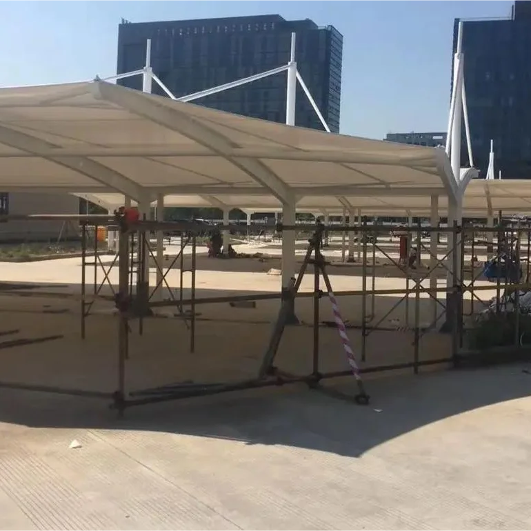 Outdoor Car Parking Shed PVDF Membrane Structure Sunshade Canopy